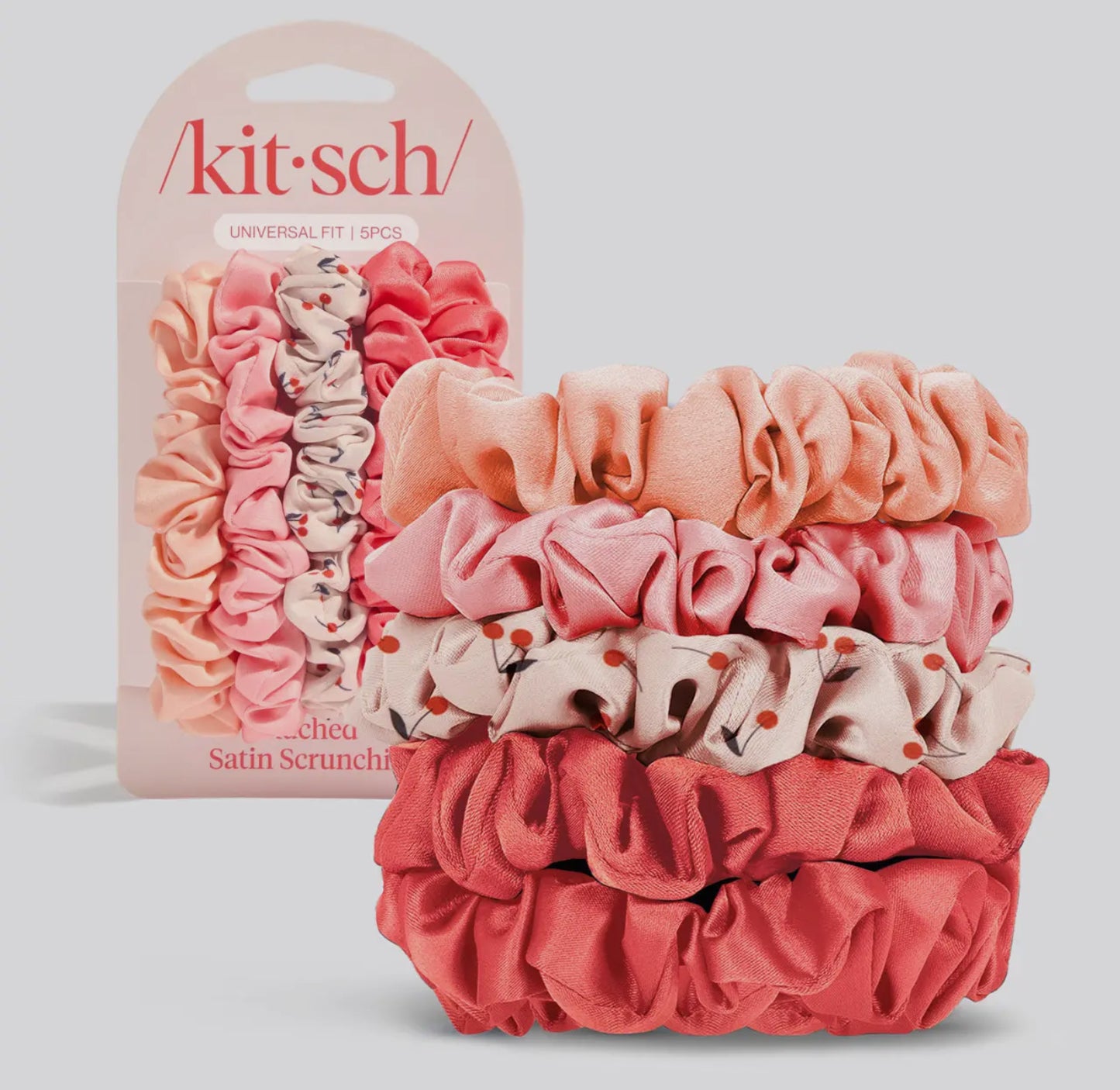 5pc Satin Scrunchie Set
