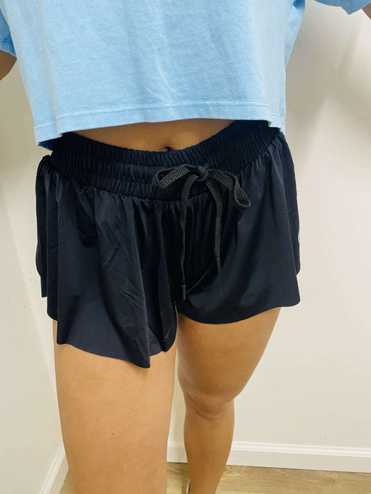 Black Butterfly Shorts
