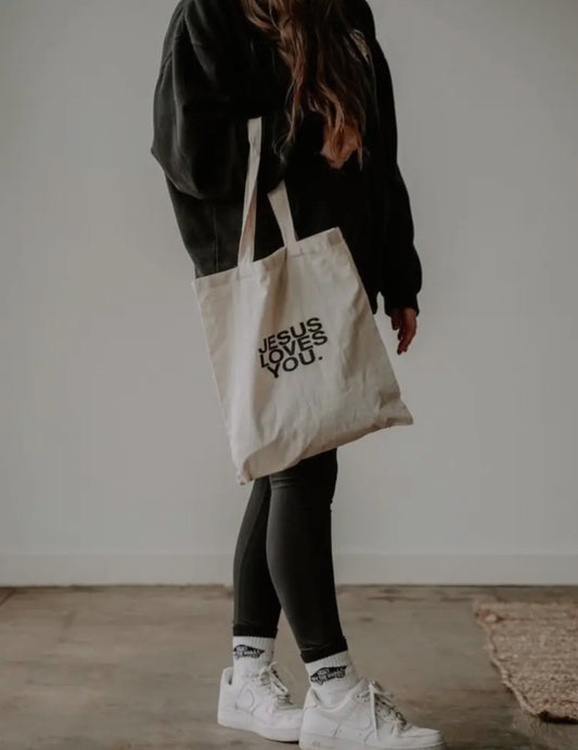“Jesus Loves You” Tote Bag