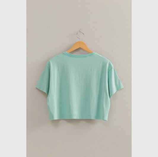 Turquoise Crop-Top