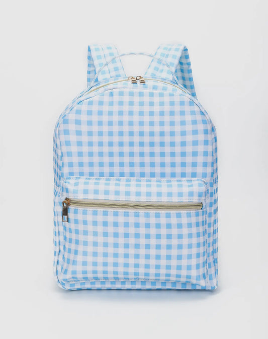 Boys Plaid Blue Backpack