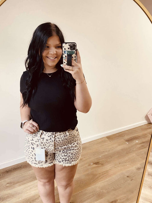 Leopard Print Shorts