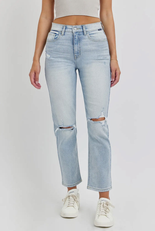 High Rise Straight Leg Jeans