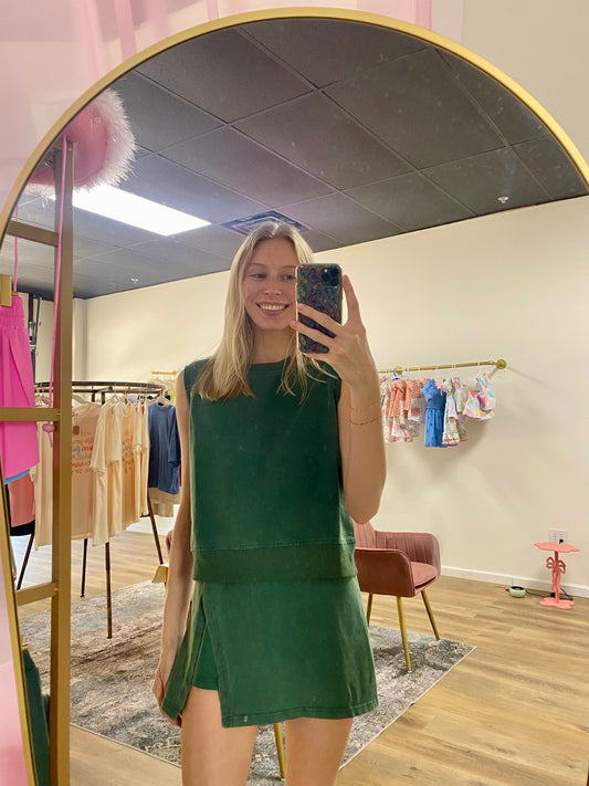 Green Tank/Skort Set