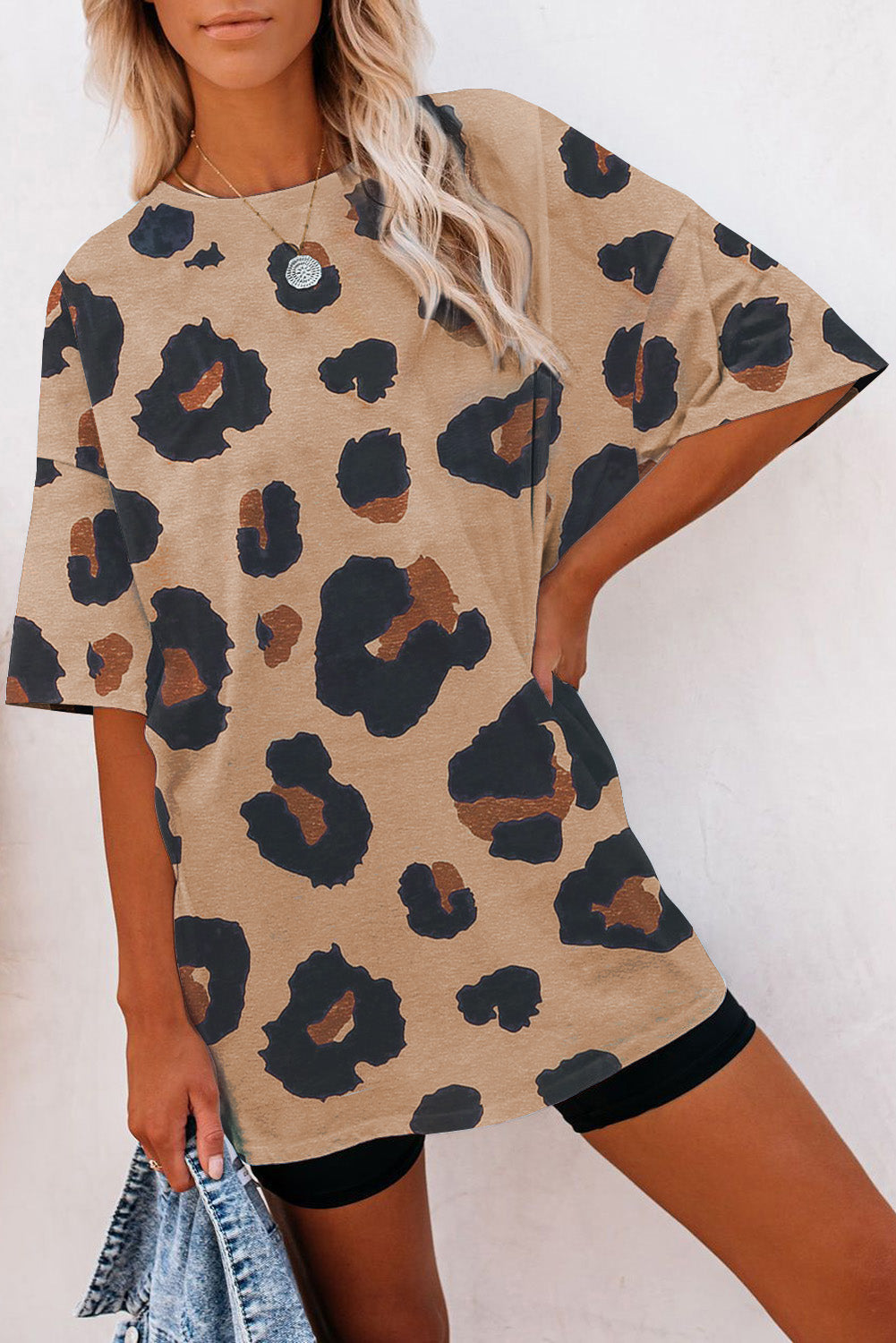 Cheetah Casual Oversized Boyfriend Style T Shirt